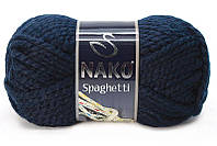 Турецкая пряжа для вязания Nako Spaghetti (Спагетти)-3088 темно-синий