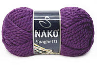 Турецкая пряжа для вязания Nako Spaghetti (Спагетти)-11209 фиолет