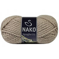 Турецкая пряжа для вязания Nako Spaghetti (Спагетти)-10042 карамель