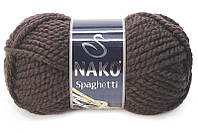 Турецкая пряжа для вязания Nako Spaghetti (Спагетти)- 4987 шоколад