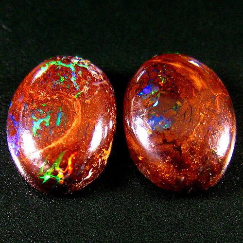 Шляхетний Болдер Опал пара 2.61 Cts