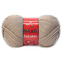 Турецкая пряжа для вязания Nako Nakolen (НАКОЛЕН) полушерсть 257 норка