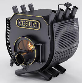 Булерьян, опалювальна піч «VESUVI» з варильної поверхнею+скло+перфорація «00» 6 кВт-125 М3