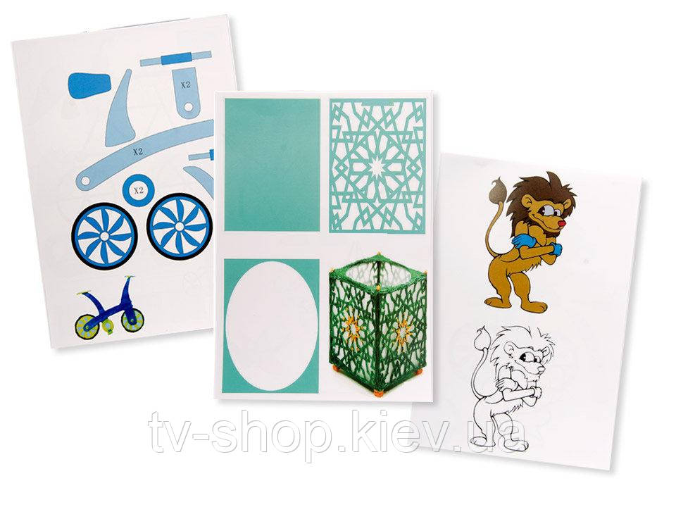 Трафарети для малювання 3D ручкою (в пакованні 20 аркушів, двосторонній малюнок), фото 1