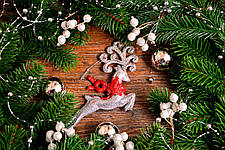 Новорічна прикраса Олень мікс 0138, фото 3