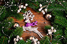 Новорічна прикраса Олень мікс 0138, фото 4