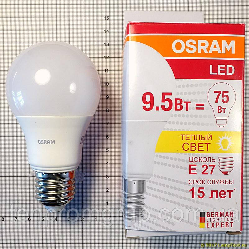 Лампа LED Osram CL A 8,5W/827 FR E27 220-240V Value 75