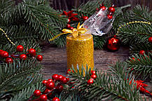 Новорічна свічка з присипкою 0527, фото 4