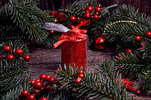 Новорічна свічка з присипкою 0527, фото 5