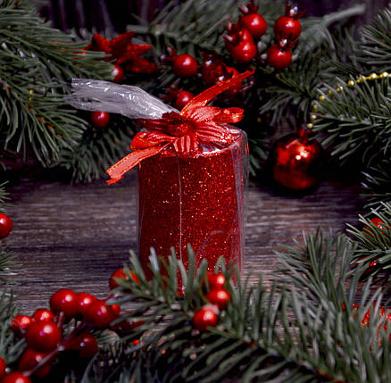 Новорічна свічка з присипкою 0527, фото 1