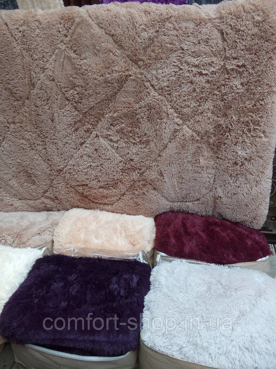 Одеяло покрывало с наполнителем искусственный мех - фото 2 - id-p598471781