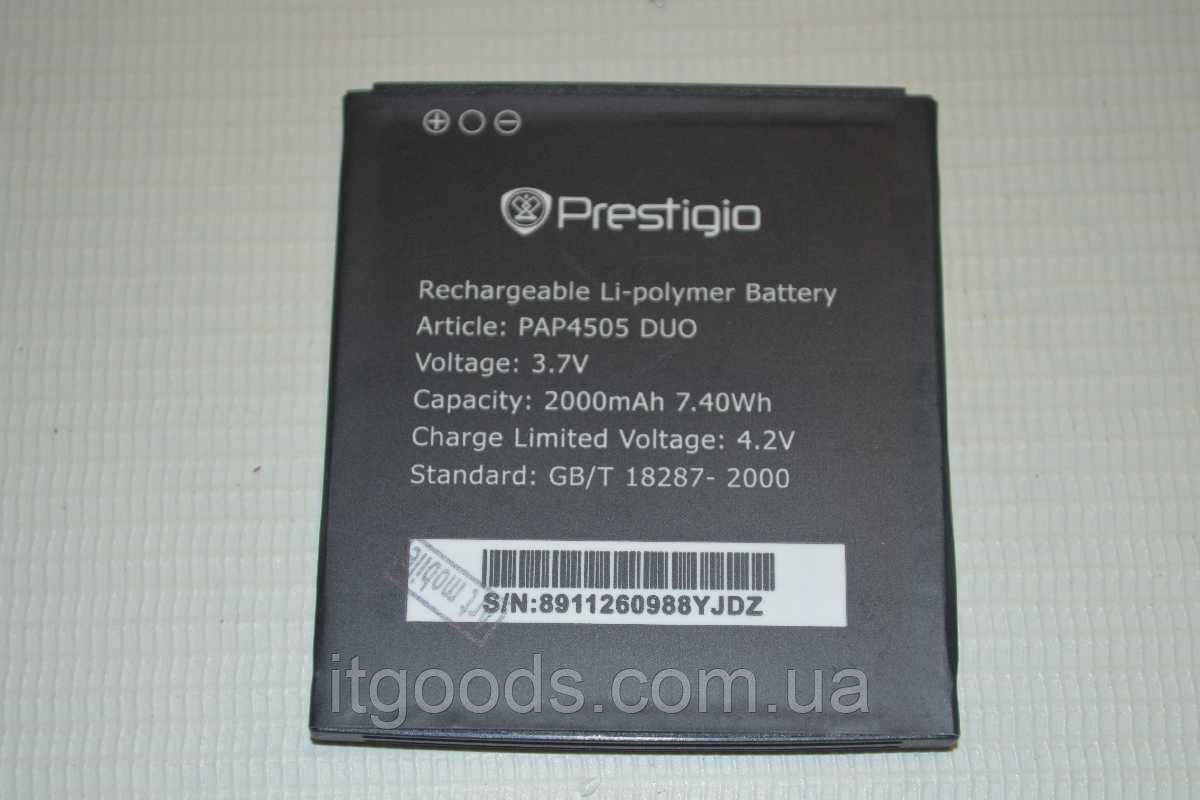 Оригинальный аккумулятор ( АКБ \ батарея ) для Prestigio MultiPhone 4505 Duo - фото 1 - id-p477776780