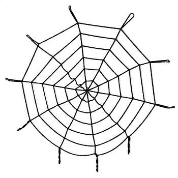 Павутина чорна 4.5 м, підвісна на хеллоуїн, декор на вечірку