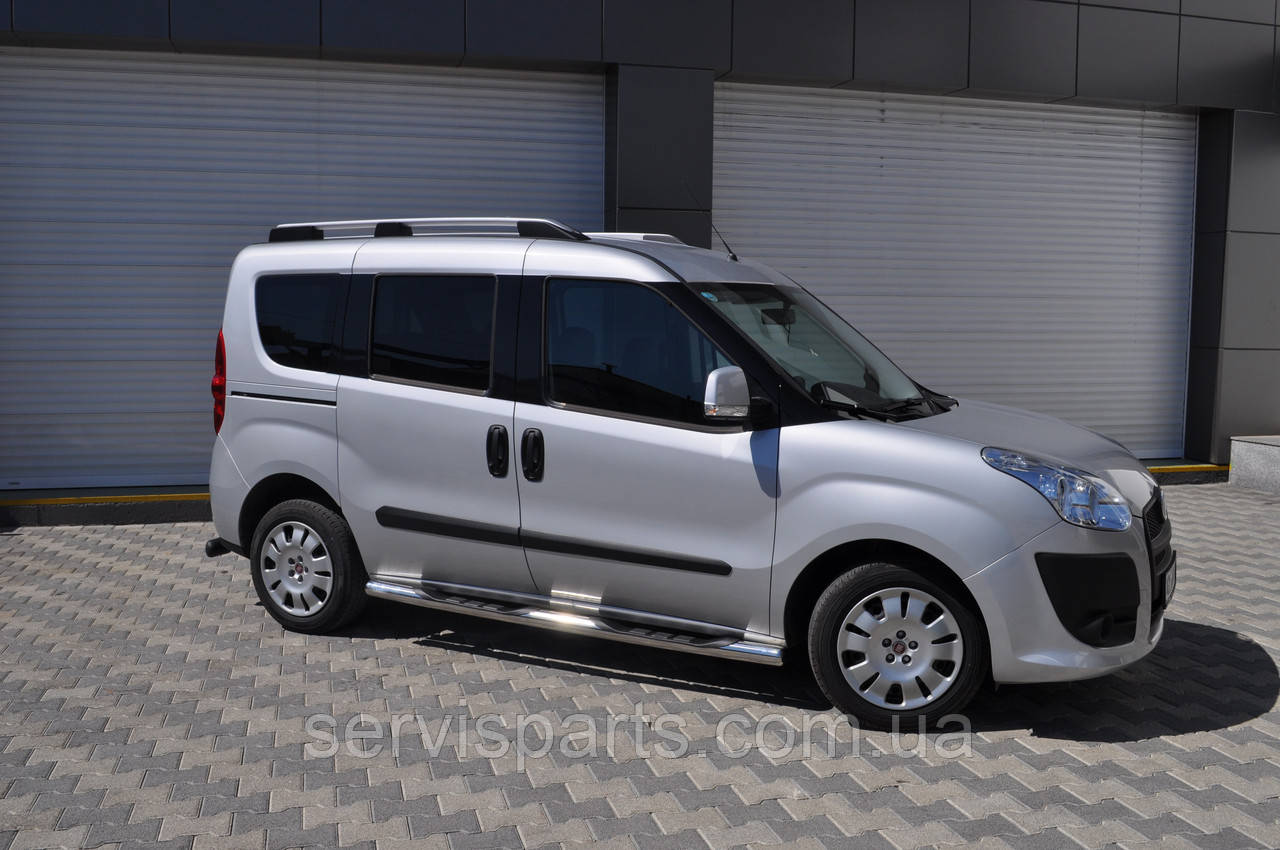 Рейлинги на крышу для Fiat Doblo (Фиат Добло) алюминиевые Crown - фото 7 - id-p18370094