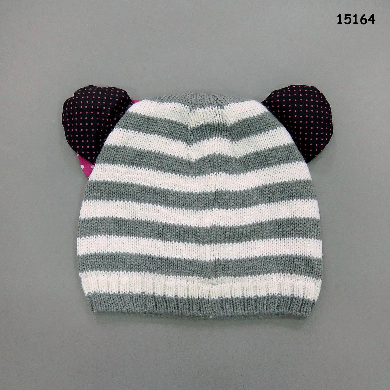 Теплая шапка "Панда" для девочки. 42-48 см - фото 3 - id-p24066667