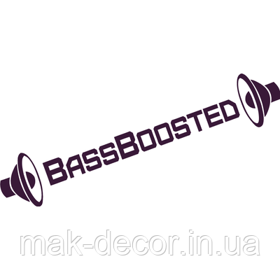 Вінілові наклейки на авто " BassBoosted " 4х20 см