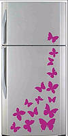Вінілові наклейки " Метелики на холодильник " 30х30 см