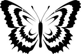 Вінілові наклейки " Метелик 1 " 15х15 см