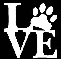 Вінілові наклейки на авто " LOVE " 15х15 см