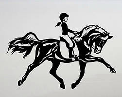 Вінілові наклейки на авто " Вершниця "  30х42 см