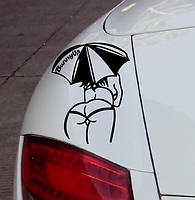 Вінілові наклейки " Дівчина з зонтом " 15х11 см