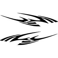 Вінілові наклейки на авто " Узор 3 " 7х15 см