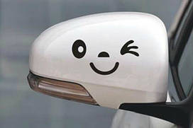 Вінілові наклейки на авто " Смайлик " 8х15 см 2 шт