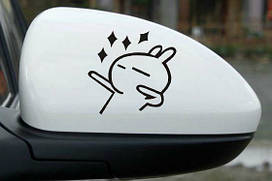 Вінілові наклейки на авто " Зайка " 12х12 см 2 шт