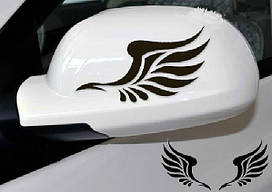 Вінілові наклейки " Крила на дзеркала " 8х15 см 2 шт