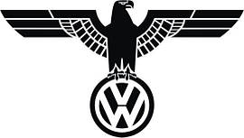 Вінілові наклейки " Орел - фольцваген " 25х 15 см
