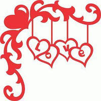 Вінілові наклейки " LOVE узор " 50х50 см