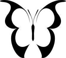 Вінілові наклейки на авто " Метелик 5 " 13х15 см