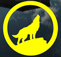 Вінілові наклейки на авто " Вовк 9 " 15х15 см