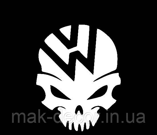 Вінілові наклейки на авто " Череп 3 " 15х15 см