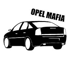 Вінілові наклейки на авто " Opel mafia " 13х15 см