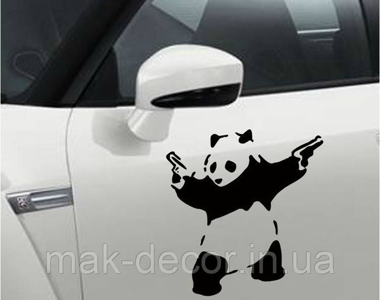 Вінілові наклейки на авто " Панда " 40х40 см