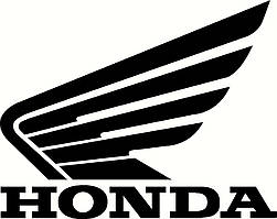Вінілові наклейки на мот " Крила Honda 2 шт " 21х35 см