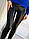 Жіночі лосини утеплені з екошкіри чорні, фото 6