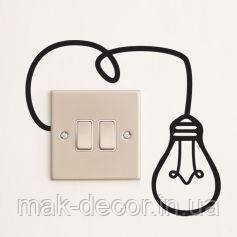 Вінілові наклейки " Лампочка " 18х20 см