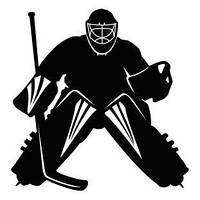 Вінілові наклейки на авто " Хокеїст воротар " 15х15 см
