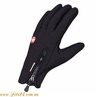 Сенсорні рукавички для сенсорних екранів телефонів флісові демісезонні перчатки сенсорні Чорні XL