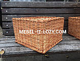 Плетені лотки (кошика) для торгових стелажів 40х40 з висотою 25 см, фото 3