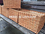Плетені лотки (кошика) для торгових стелажів 40х40 з висотою 25 см, фото 6