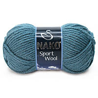 Турецкая пряжа для вязания Nako sport wool (спорт вул) толстая пряжа 185 шторм