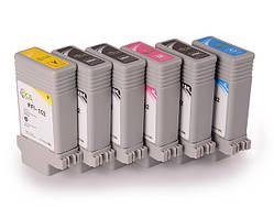 Набір сумісних картриджів Ocbestjet PFI-102 для Canon iPF605/710, CMYKMBk, 6x130 мл