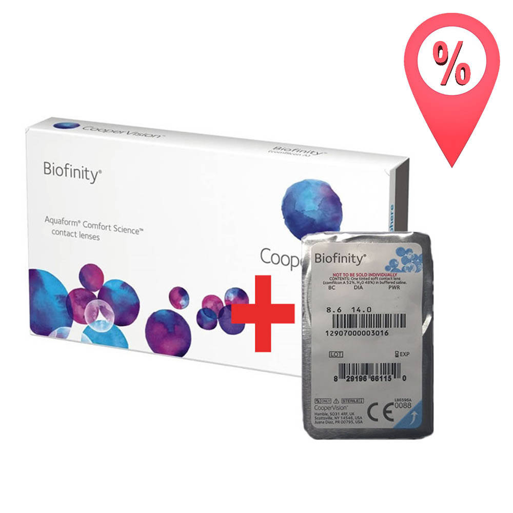

3+1 Акция! Контактные линзы Biofinity CooperVision