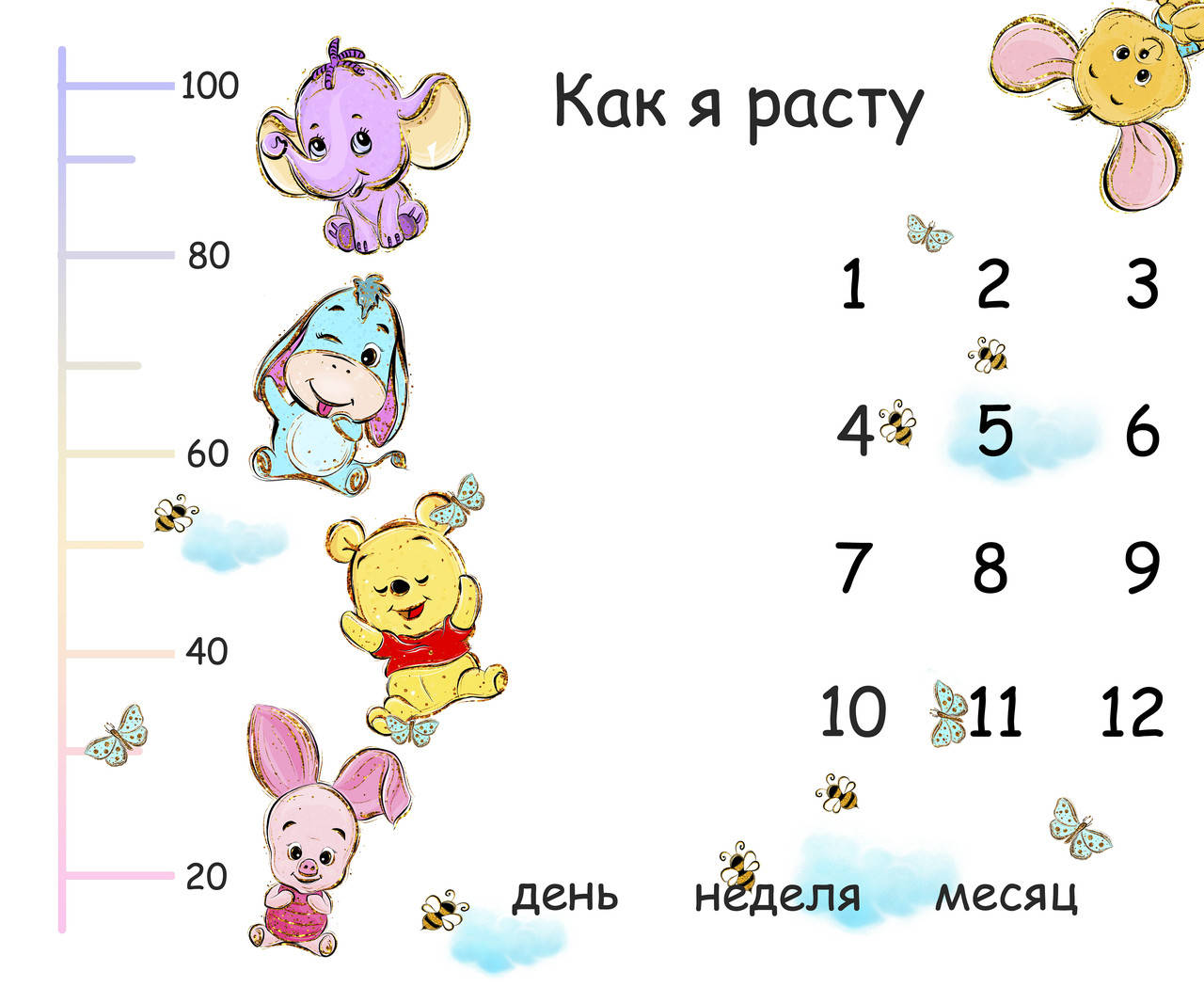 

Фотопеленка для первых фотосессий. Фотофон "Как я расту" + указатель