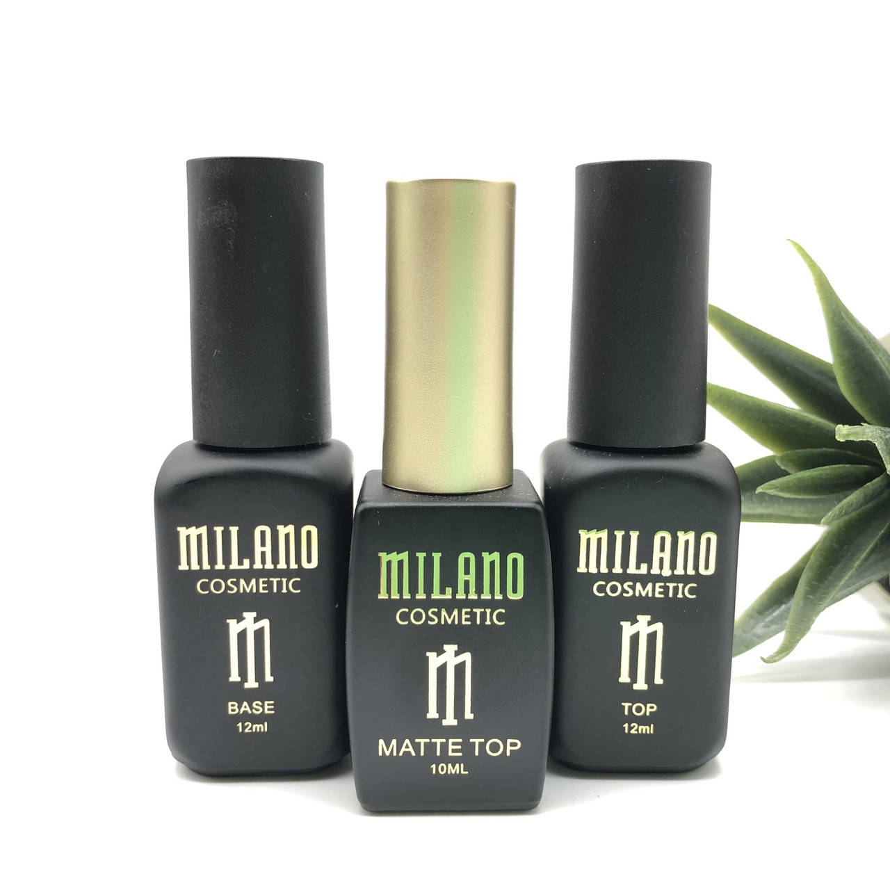 

База + Топ + Матовый топ Milano, по 12мл и 10 мл, Прозрачный