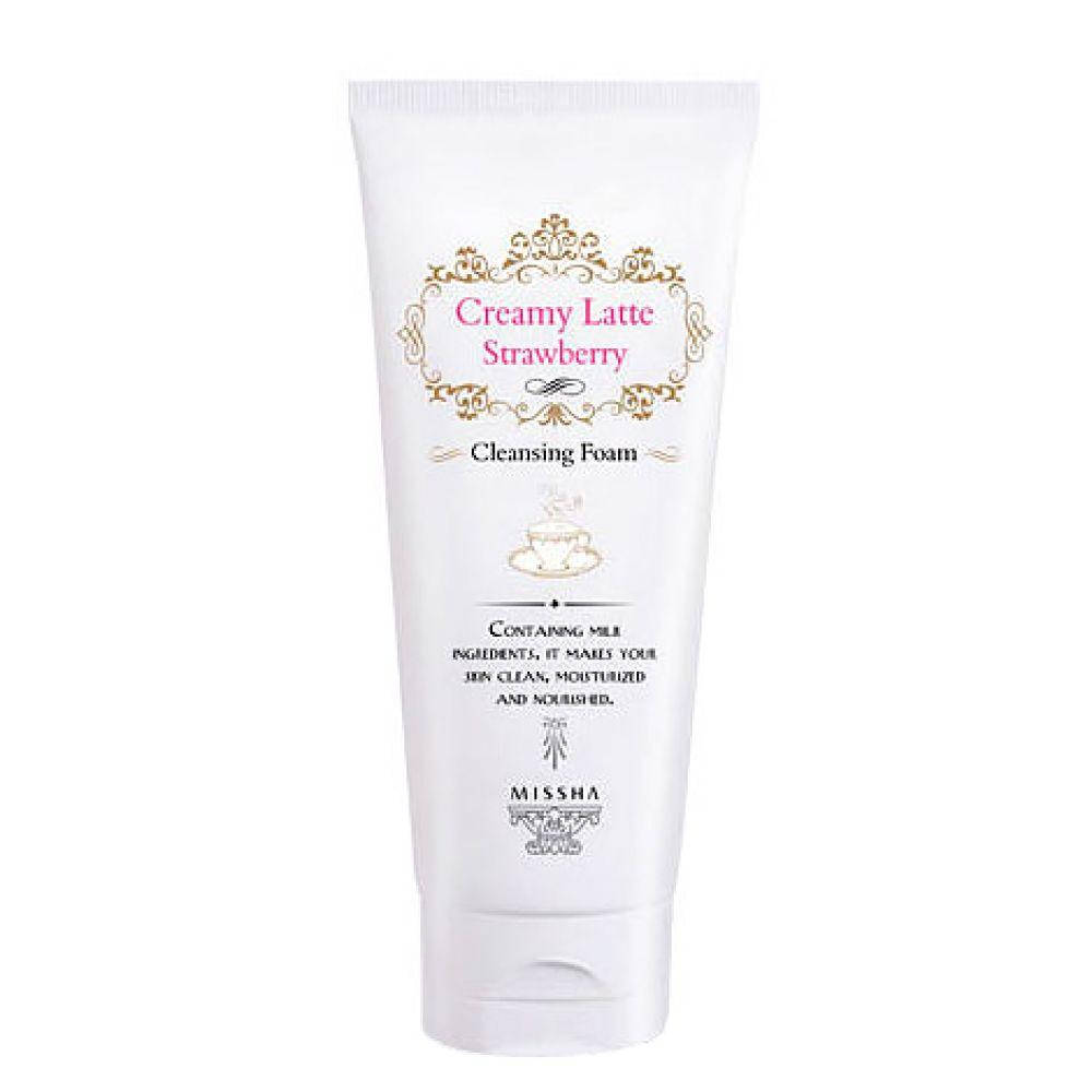 

Очищающая пенка для умывания с экстрактом клубники Missha Creamy Latte Cleansing Foam Strawberry 172 мл