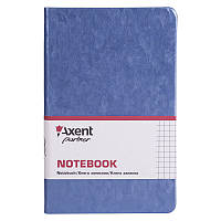 Книга записная Axent Partner Jazz 8207-14-A, 125*195 мм, клетка, синий металлик
